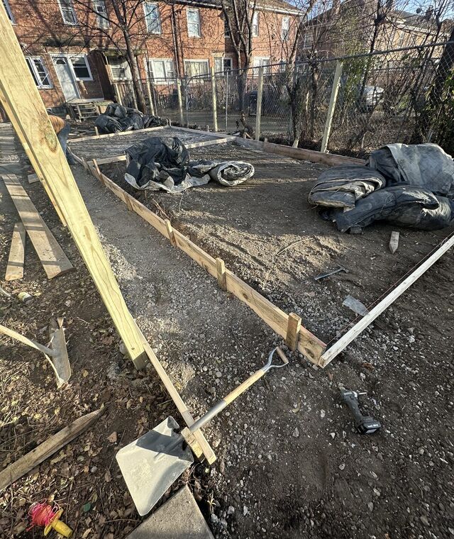 Slab formed and prepped for the pour