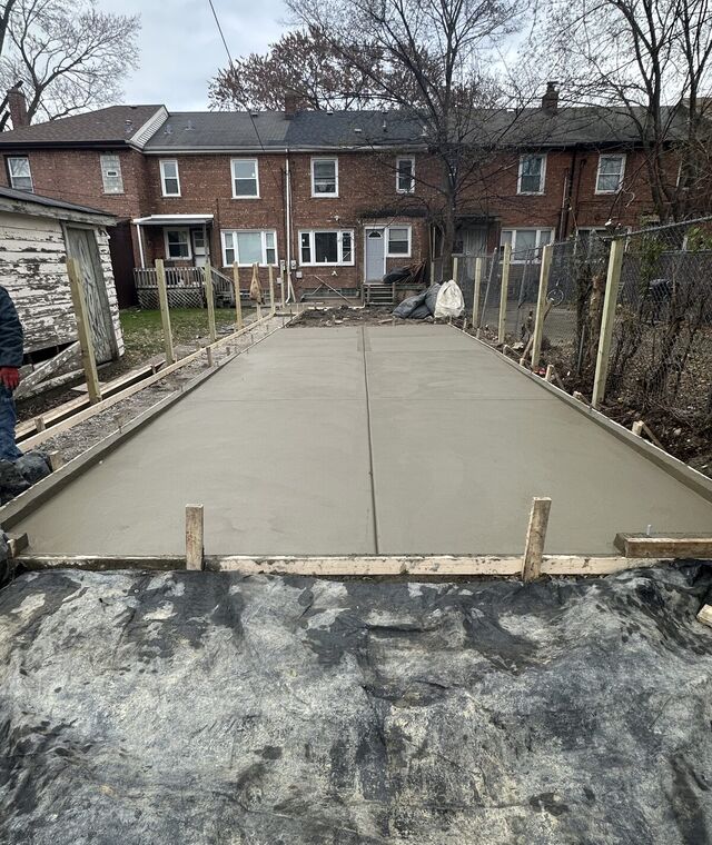 Finished backyard slab