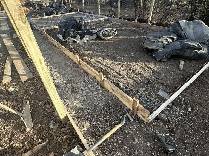 Backyard slab formed and ready